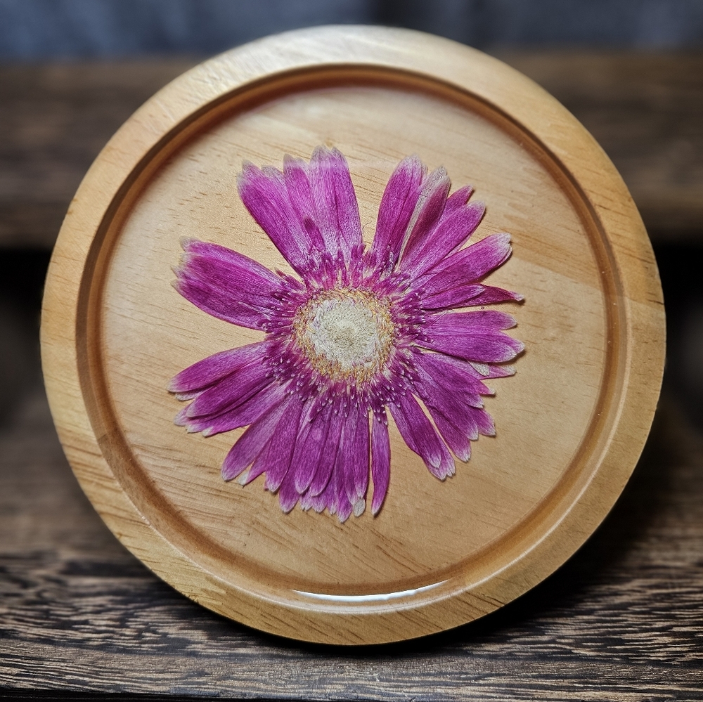 NEW Handmade Teak Wood & Resin Trinket Tray - Picture 1 of 9